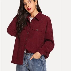 NWPT Drop shoulder button up corduroy utility